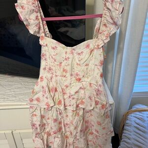 Altard State Floral Ruffle Mini Dress